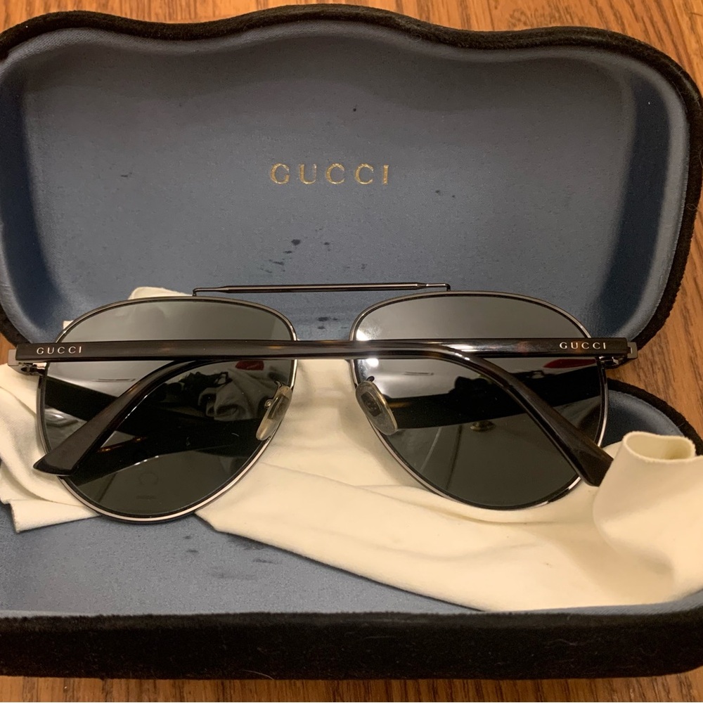 Gucci Aviator Sunglasses, Silver - Picture 6 of 8